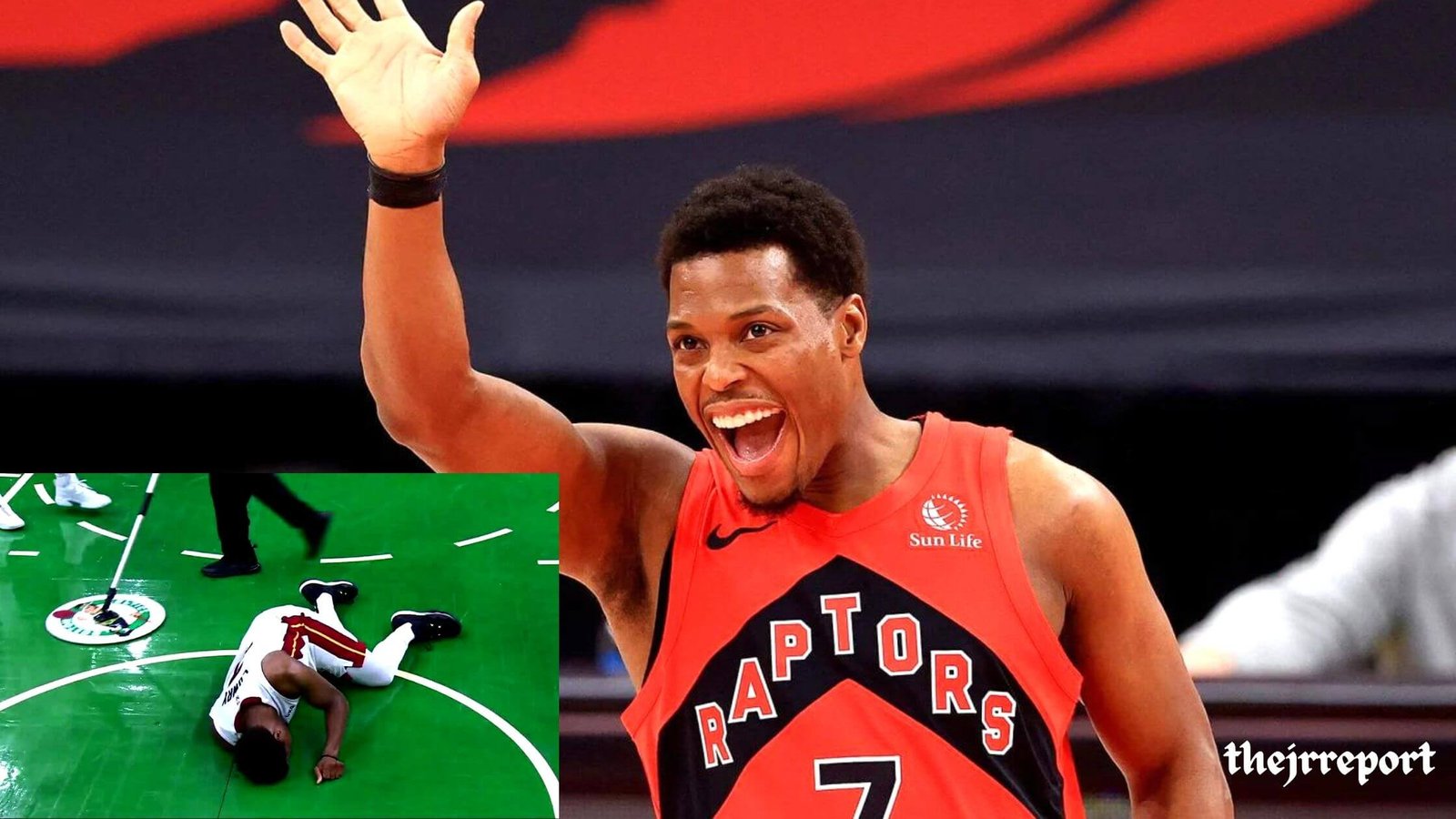 Celtics Mop Guy Savagely Wiped Floor As Kyle Lowry Was Lying Hurt